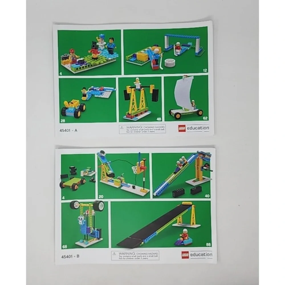 LEGO 45401 BricQ‎ Motion Essential Instruction Manuals 45401-A and 45401-B